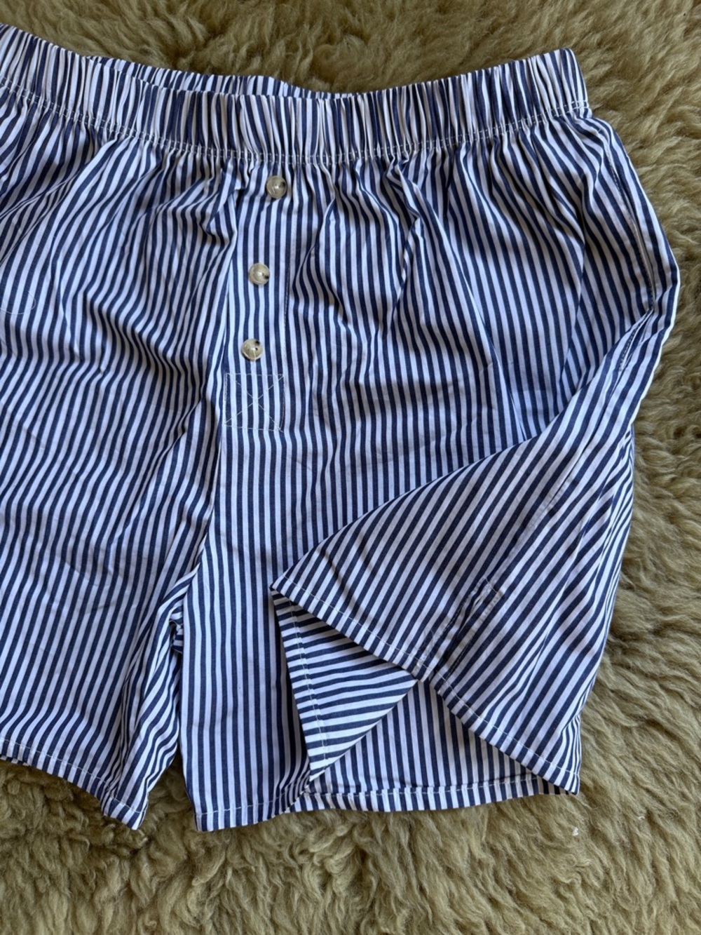 Donni Striped Blue and White Women's Casual Shorts - Picture 4 of 4